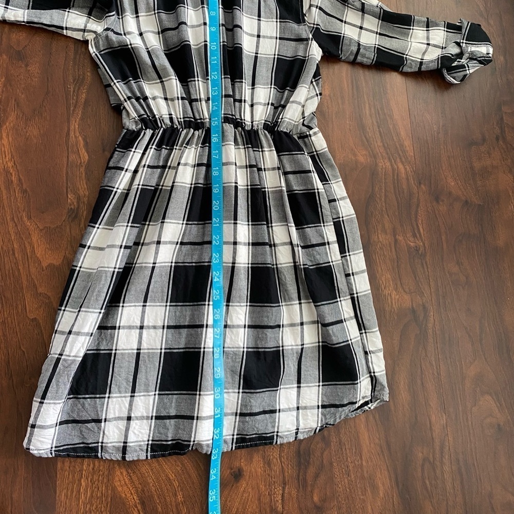 Abercrombie Plaid Knot Front Shirt Dress Small - Picture 8 of 8
